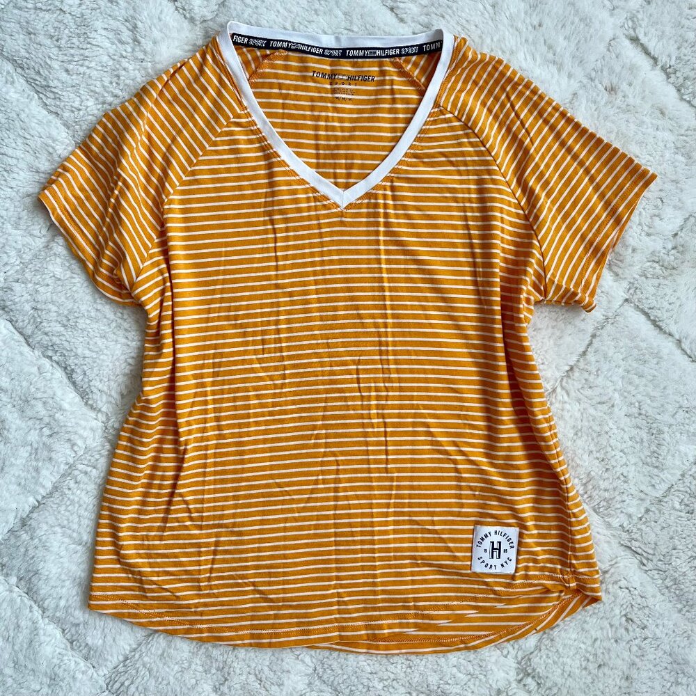 Tommy Hilfiger Sport Orange & White Striped Shir
